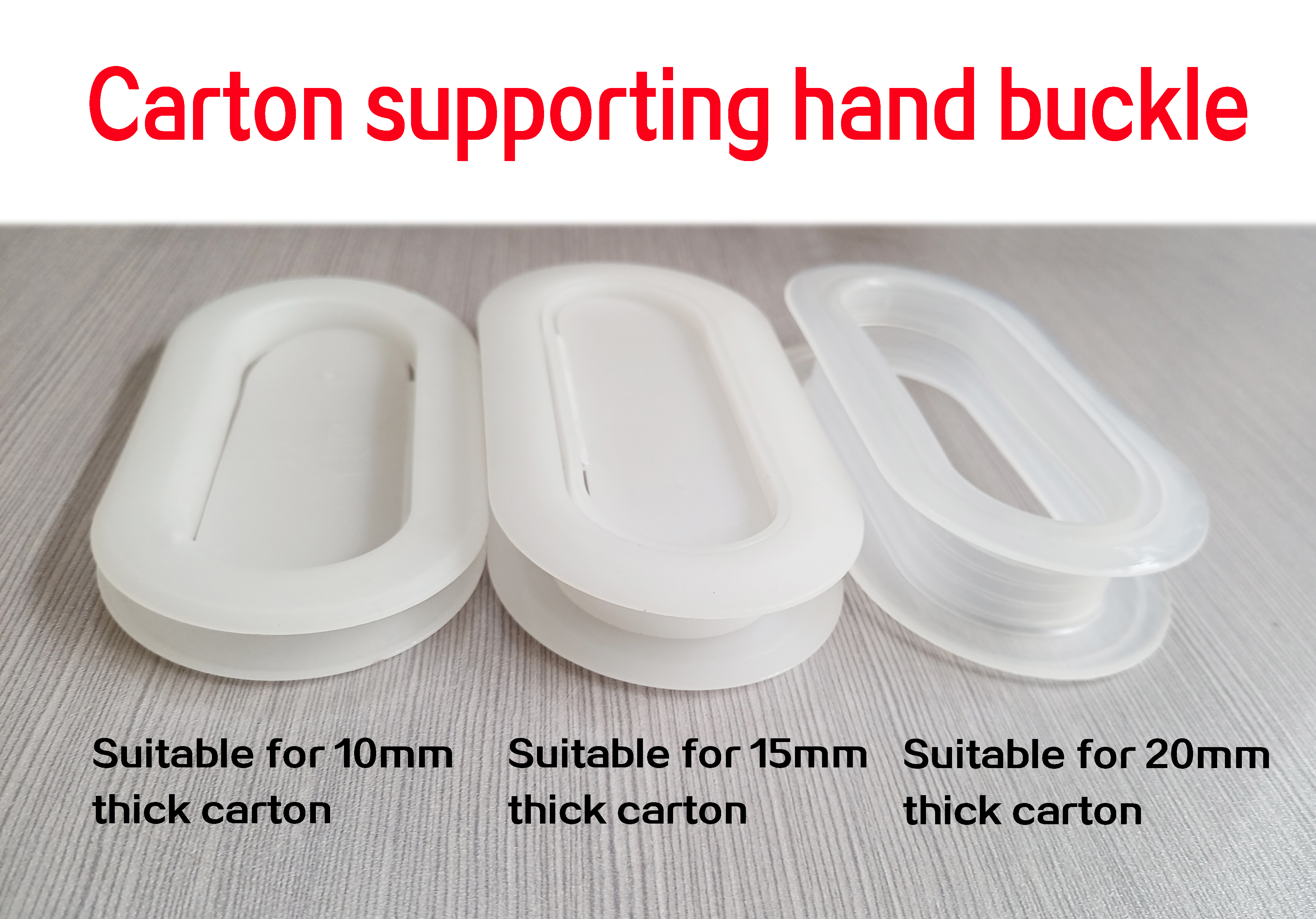 Carton supporting hand buckle